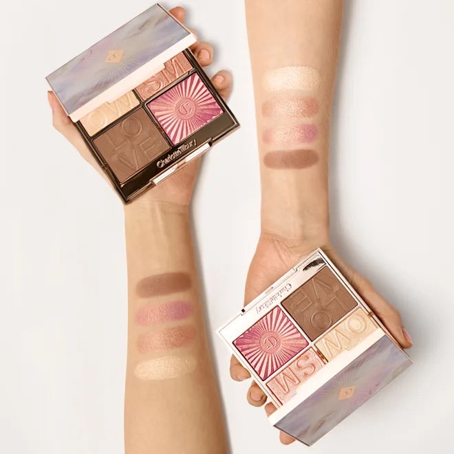 Charlotte Tilbury Glowgasm Face Palette 4 Skin and Eye Gliding Highlighter