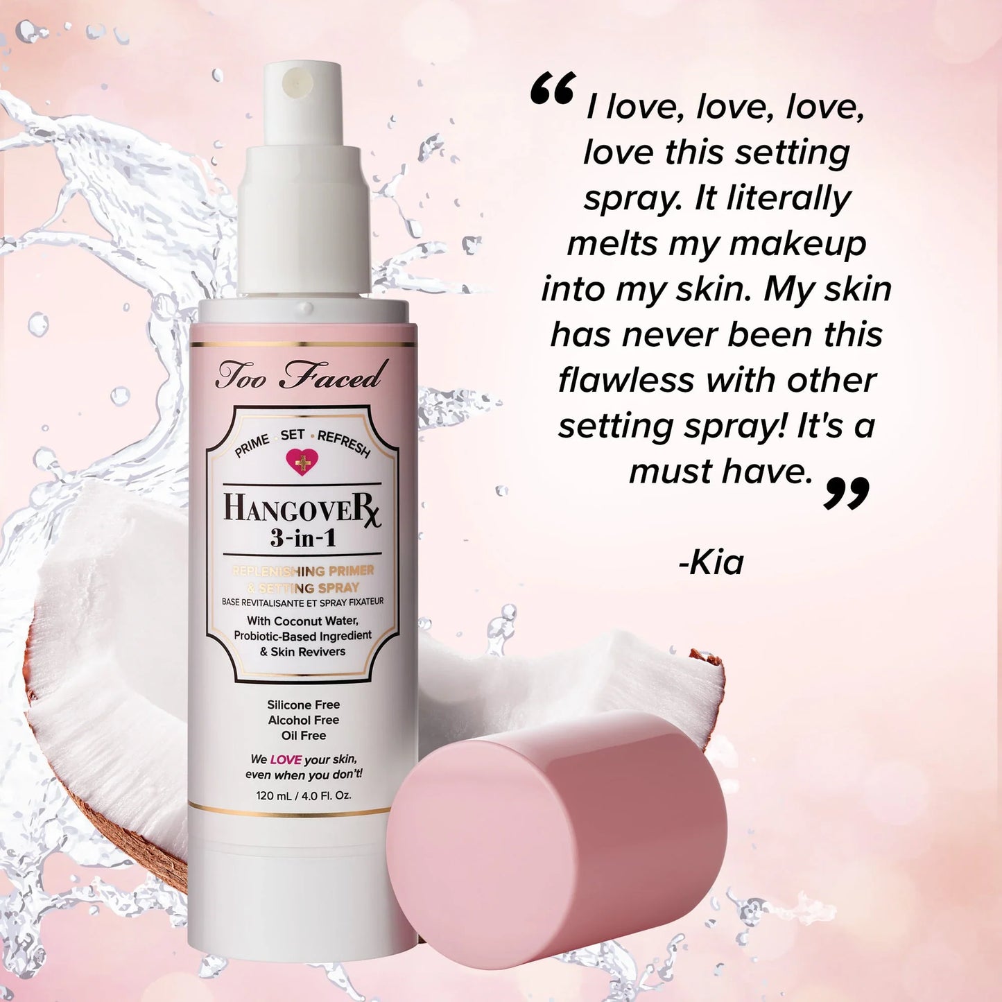 Too Faced Hangover 3-In-1 Replenishing Primer and Setting Spray 120ml