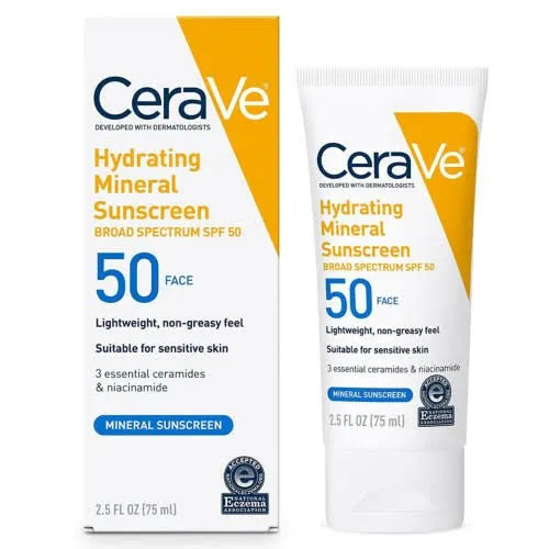 Cerave Hydrating Mineral Face Sunscreen SPF50 75ml