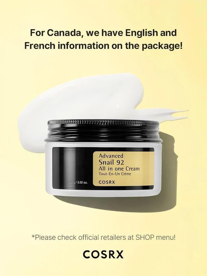 COSRX Advanced Snail 92 All In One Face Cream 100g