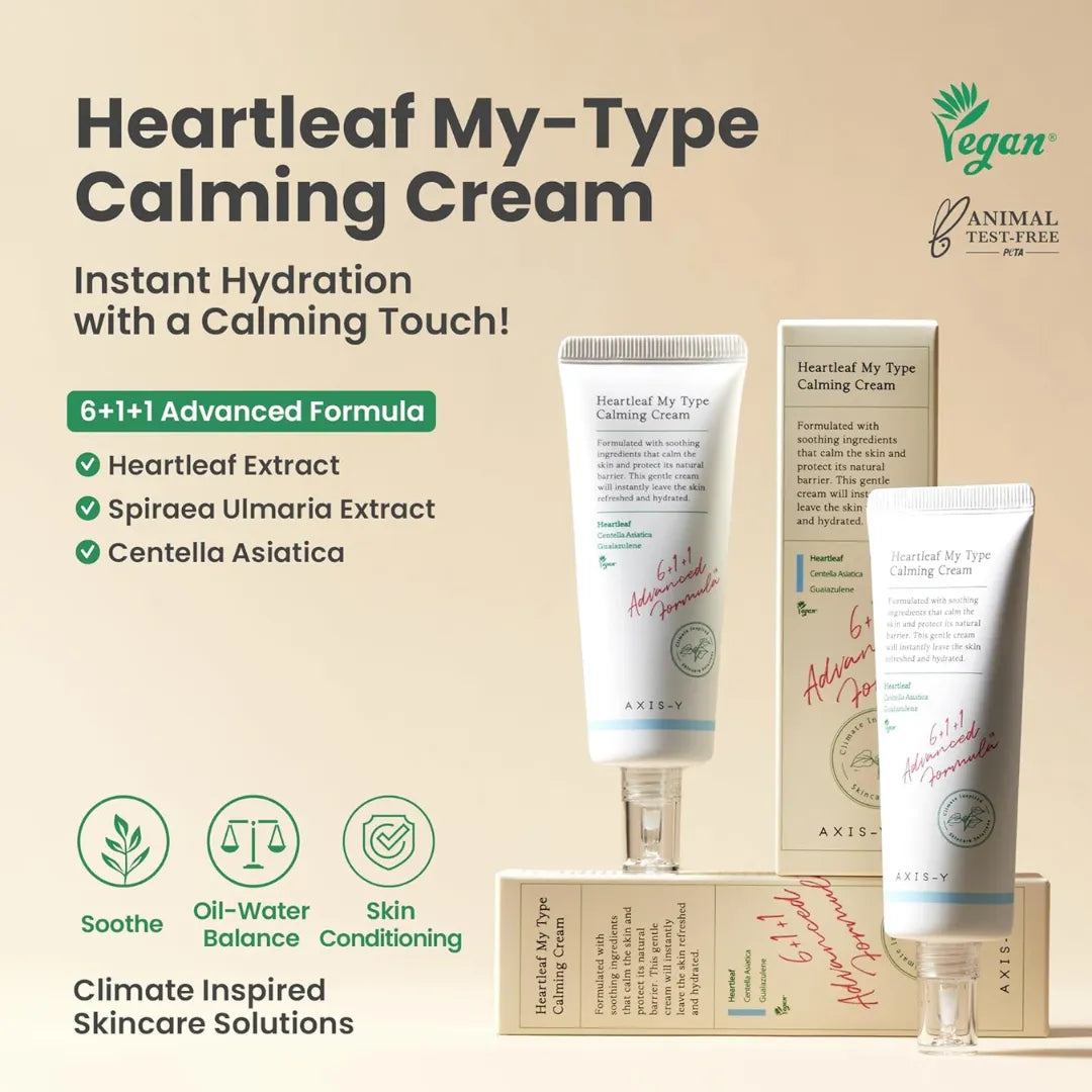 Axis-Y Heartleaf My Type Calming Cream – 60ml