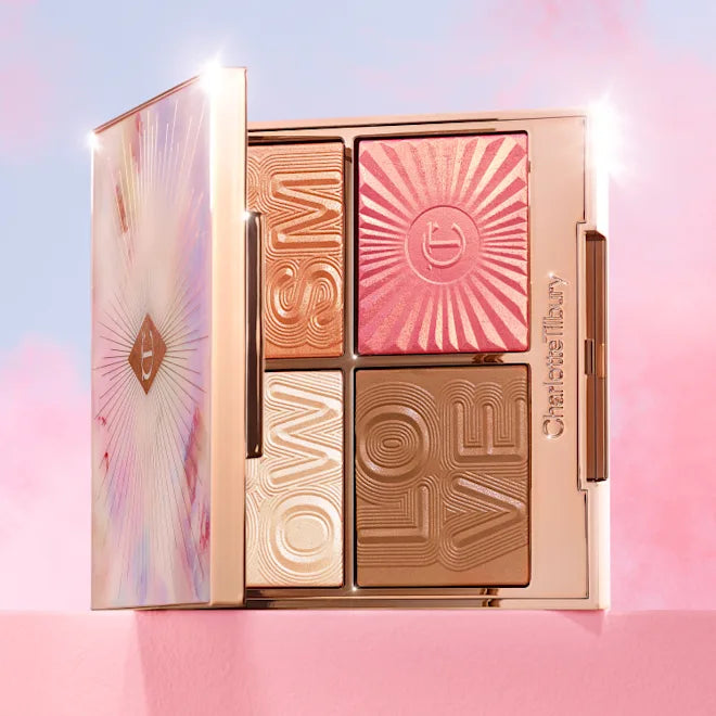 Charlotte Tilbury Glowgasm Face Palette 4 Skin and Eye Gliding Highlighter