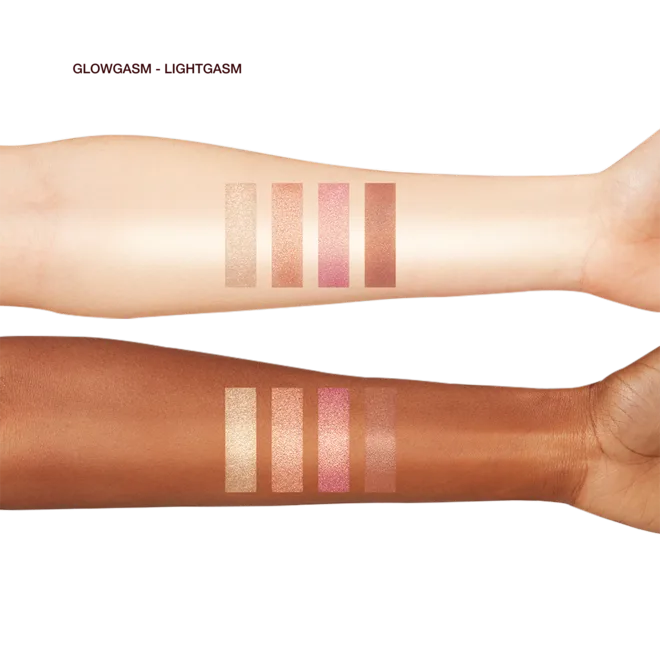 Charlotte Tilbury Glowgasm Face Palette 4 Skin and Eye Gliding Highlighter