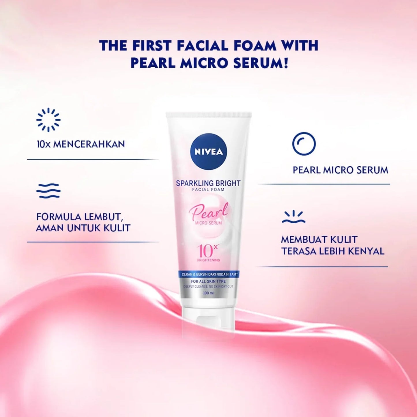 Nivea Sparkling Bright Facial Foam 100ml