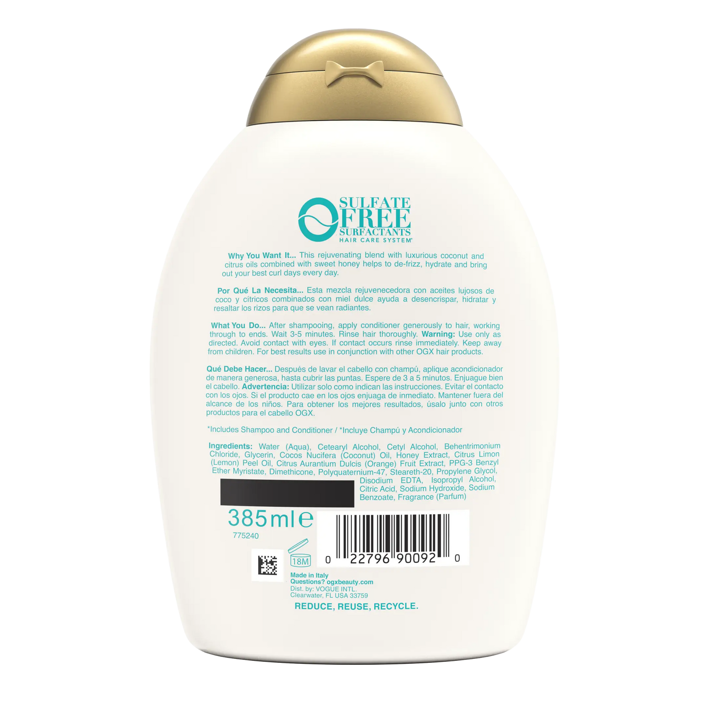 OGX Quenching + Coconut Curls Conditioner 385ml