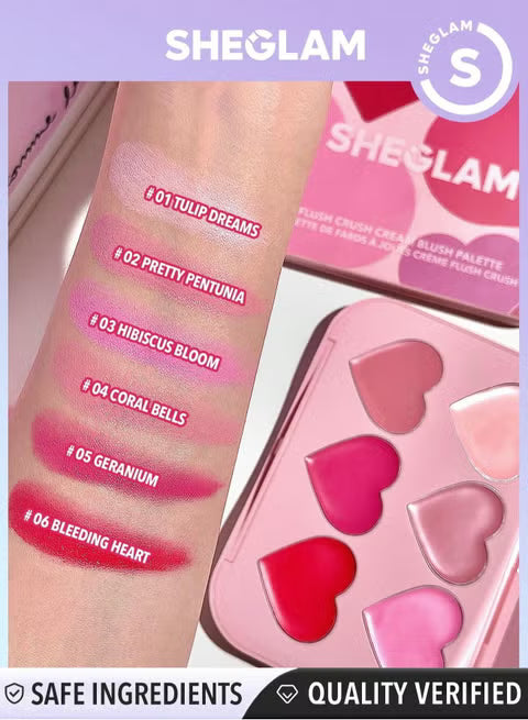 Sheglam Flush Crush Cream Blush Eye Palette