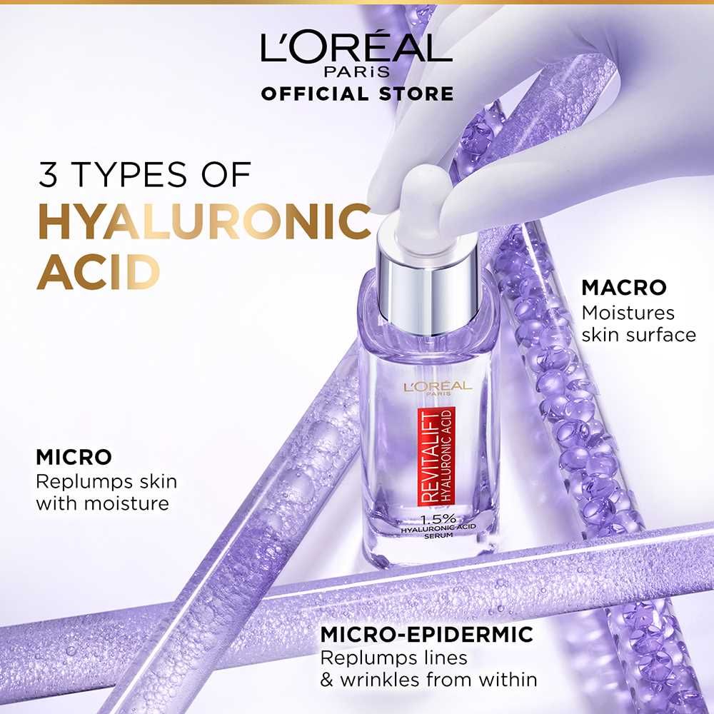 L'Oreal Paris Innovation Revitalift Hyaluronic Acid 1.5% Hyaluron Face Serum 30ml