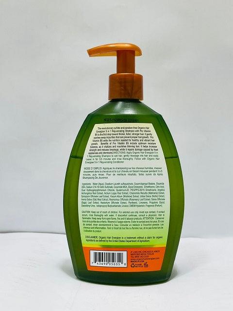 Organic 5 In 1 Rejuvenating Shampoo With Pro Vitamin_B5 385ml - Khayest