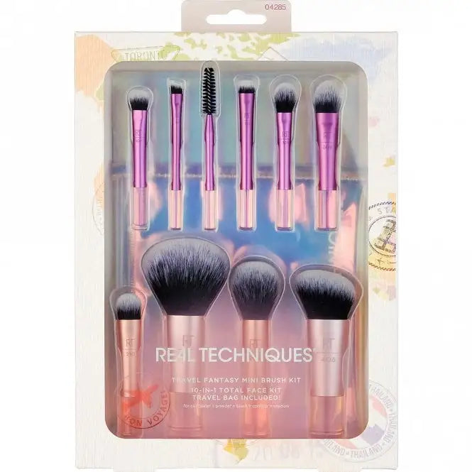 Real Techniques Travel Fantasy Makeup Brush Set 10 In 1