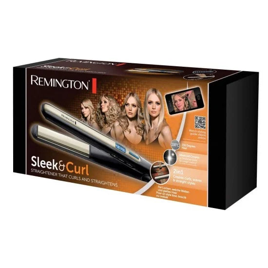 Remington Sleek and Curl S6500 – 2 in 1 Hair Straightener & Curler