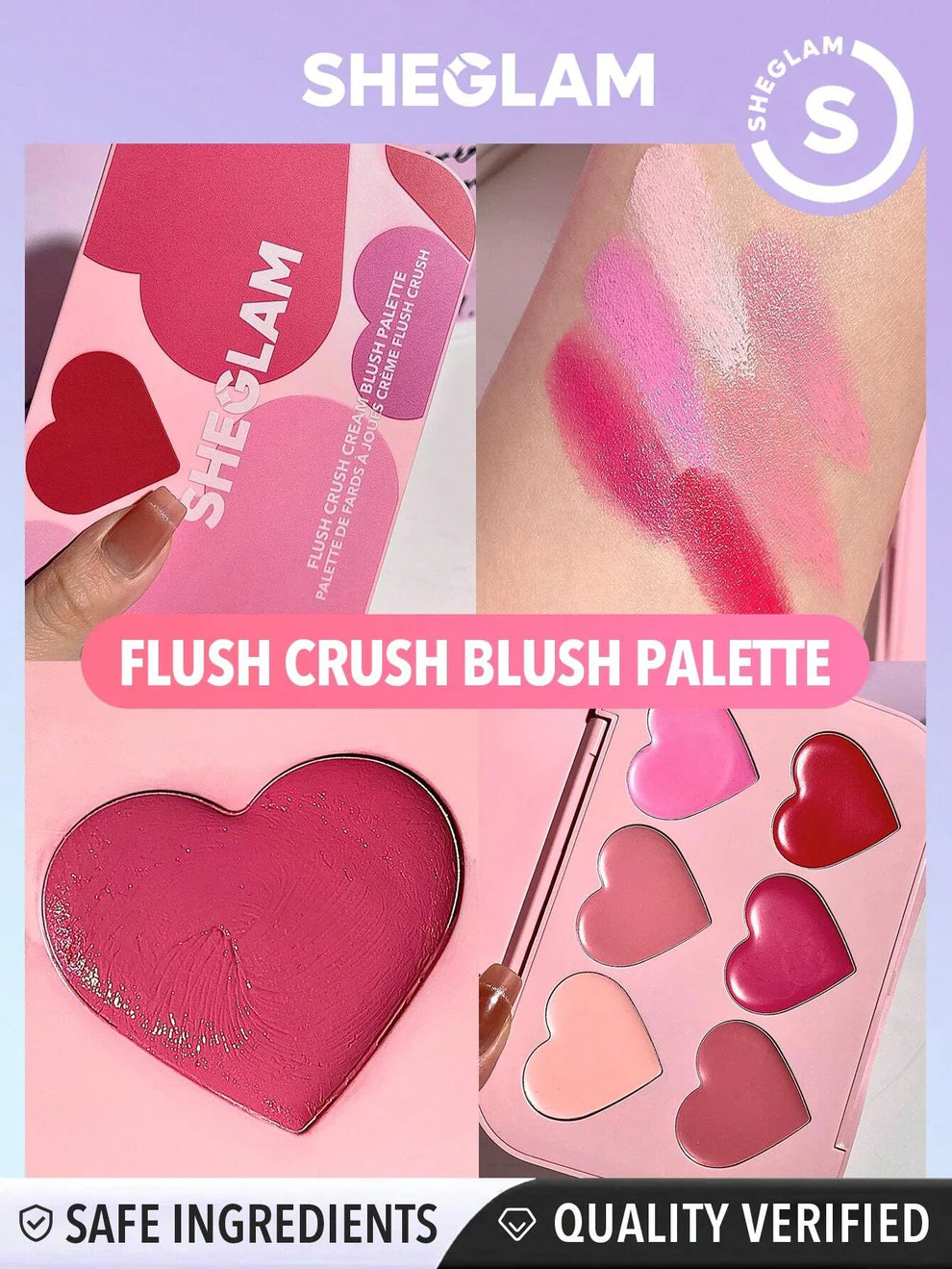 Sheglam Flush Crush Cream Blush Eye Palette