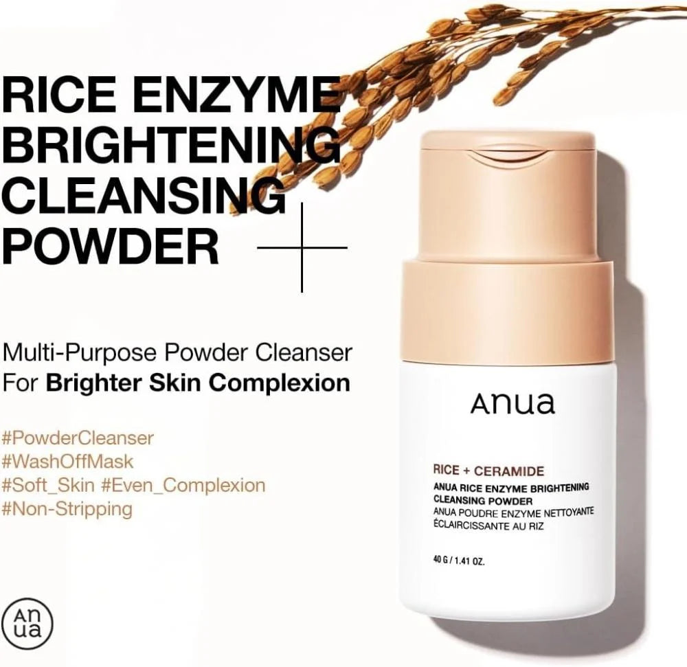 ANUA Rice + Ceramide Brightening Cleansing Powder 40g