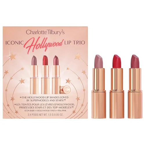 CHARLOTTE TILBURY Iconic Hollywood Lipstick Trio Set