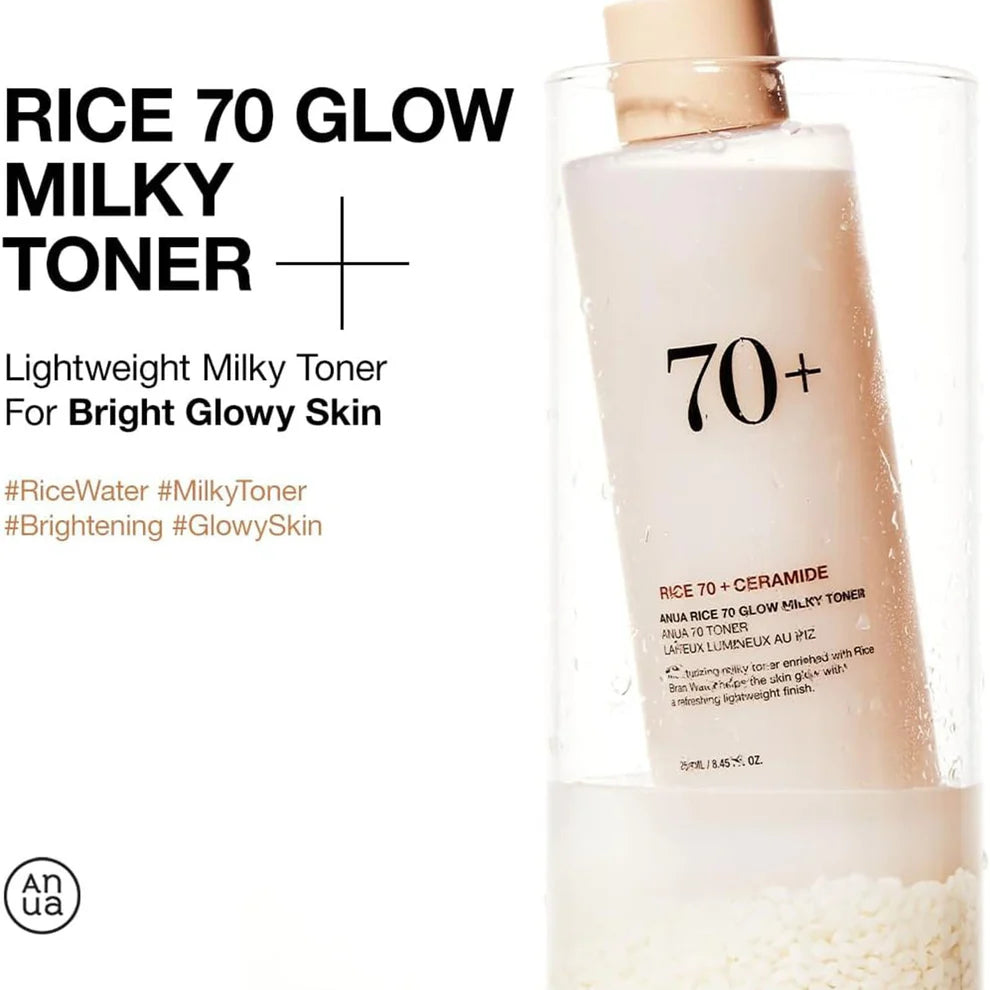 Anua Rice 70 + Ceramide Glow Milky Toner 250ml