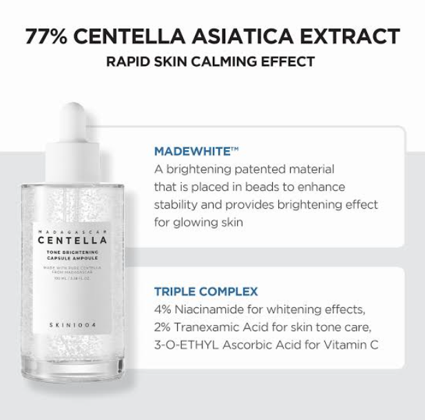 Skin1004 Madagascar Centella Tone Brightening Capsule Ampoule Face Serum 100ml