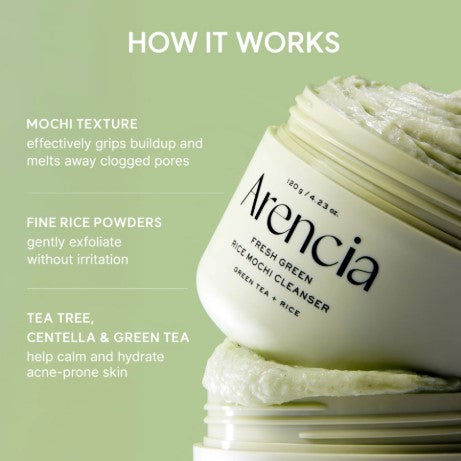 Arencia - Fresh Green Rice Mochi Cleanser 120g