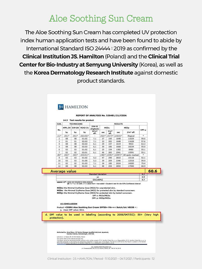 COSRX Aloe Soothing Sun Cream SPF50+ PA+++ 50ml