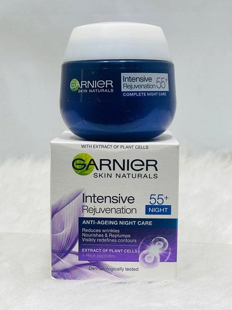 Garnier Intensive Rejuvenation 55+ Anti Ageing Night Care Cream 50ml - Khayest