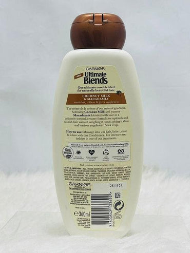 Garnier Ultimate Blends Wholesome Nourisher Coconut Milk Hair Shampoo 360ml - Khayest