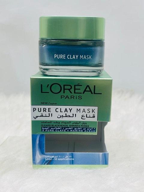 Loreal Paris Pure Clay Blackhead Removing and Pore Tightening Face Mask 50ml - Khayest